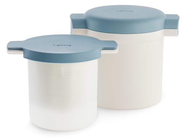 Комплект за приготвяне на кефир и йогурт Lekue 1010155, 18.5x14.5x15.5 см, От +4 до +90C, Бял/Син