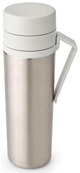 Термо бутилка Brabantia Make&Take 1008488, 500 мл, Двойни стени, Без BPA, Инокс/светлосив