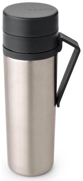 Термо бутилка Brabantia Make&Take 1008487, 500 мл, Двойни стени, Без BPA, Инокс/тъмносив