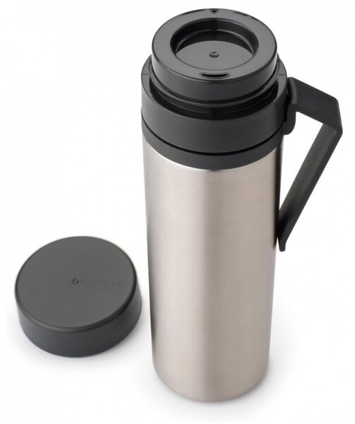 Термо бутилка Brabantia Make&Take 1008487, 500 мл, Двойни стени, Без BPA, Инокс/тъмносив