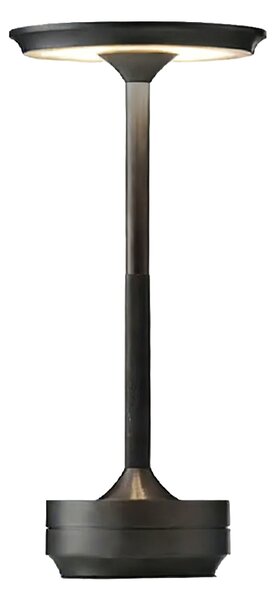Elmark 3CCT LED настолна лампа с Touch управление, акумулаторна, регулируема бяла светлина, Gun Black