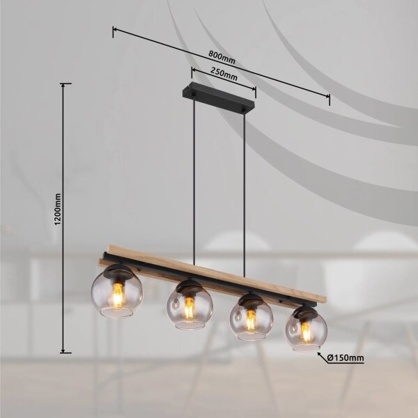 Globo 15569-4HW - Пендел CONNI 4xE27/25W/230V