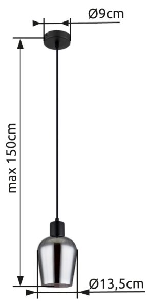 Globo 15627 - Пендел RYAN 1xE27/40W/230V