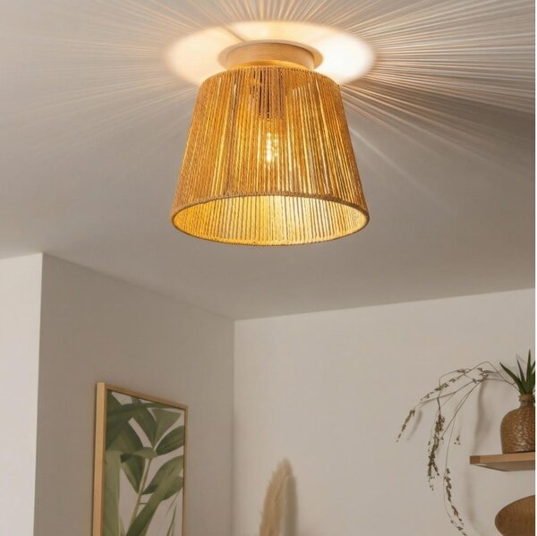 Brilagi - LED плафон CERIA BOHO 1xE27/40W/230V Ø 28 cm кафяв/дъб