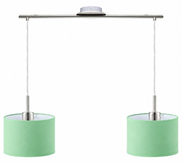 Eglo - LED полилей на кабел TUNJA 2xE27/60W/230V матов хром/зелен