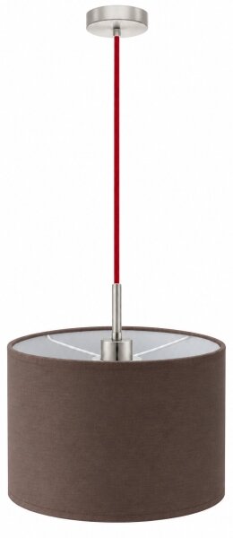 Eglo - LED полилей на кабел TUNJA 1xE27/60W/230V Ø 20 см кафяв/червен