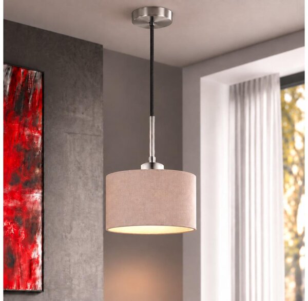 Eglo - LED полилей на кабел TUNJA 1xE27/60W/230V Ø 20 cm бежов/черен