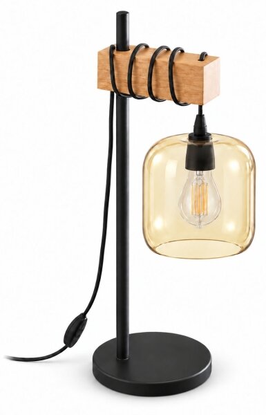 BRILAGI - Настолна лампа NUBILA 1xE27/40W/230V кафява/черна/опушено кафява
