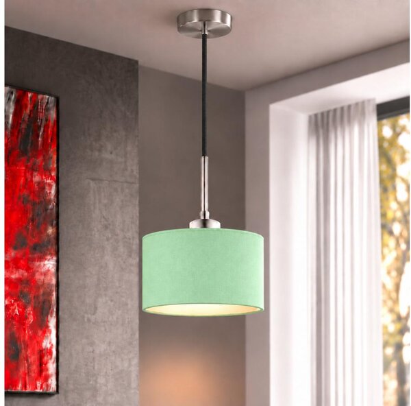 Eglo - LED полилей на кабел TUNJA 1xE27/60W/230V Ø 20 см зелен/черен