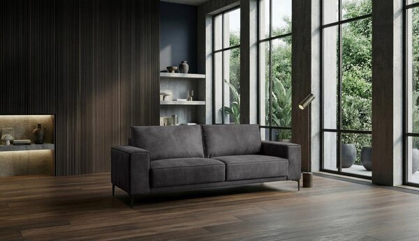 Тъмносив диван от изкуствена кожа 224 см Copenhagen - Scandic