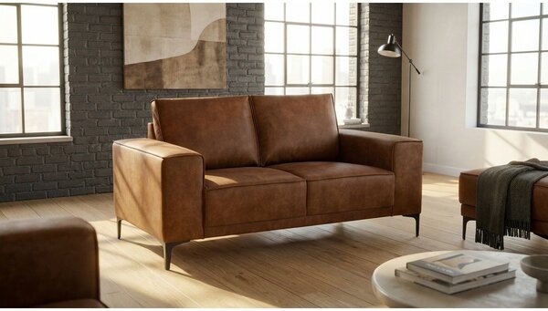 Светлокафяв диван от изкуствена кожа 164 cm Copenhagen - Scandic