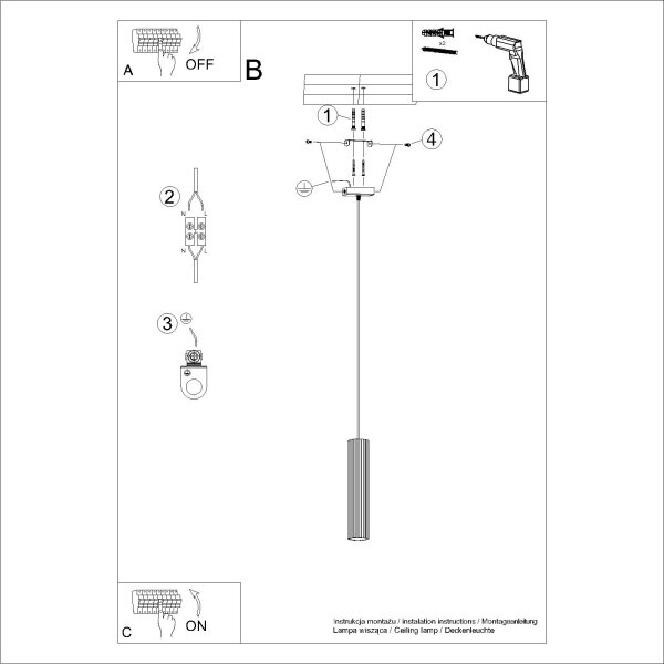 Sollux SL.1611 - Пендел KARBON 1xGU10/10W/230V зелен