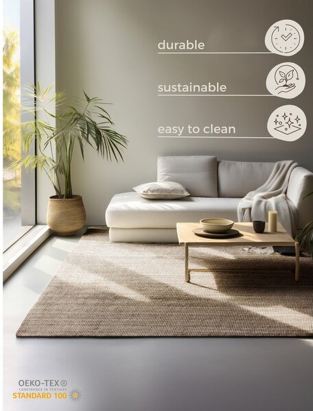 Кафяво-сив ютен килим 60x90 cm Bouclé – Hanse Home
