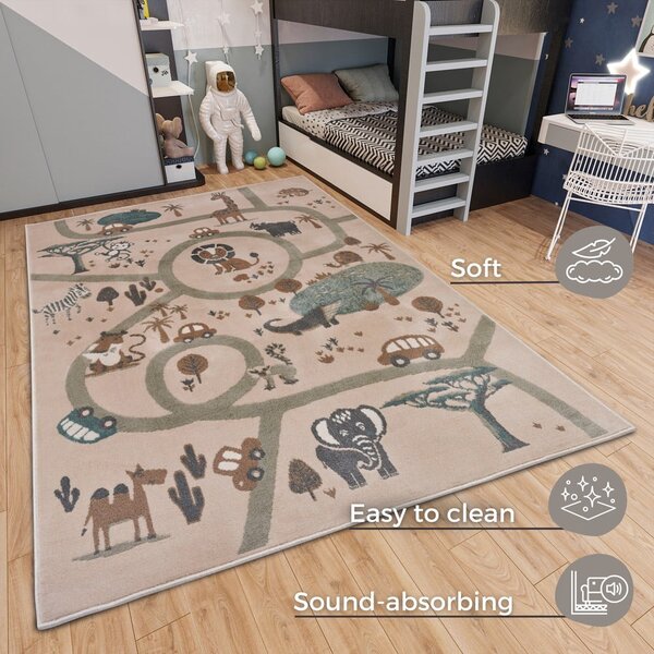Бежов детски килим 120x170 cm Animal Park - Hanse Home