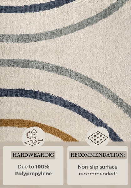 Кремав детски килим 120x170 cm Double Rainbow – Hanse Home