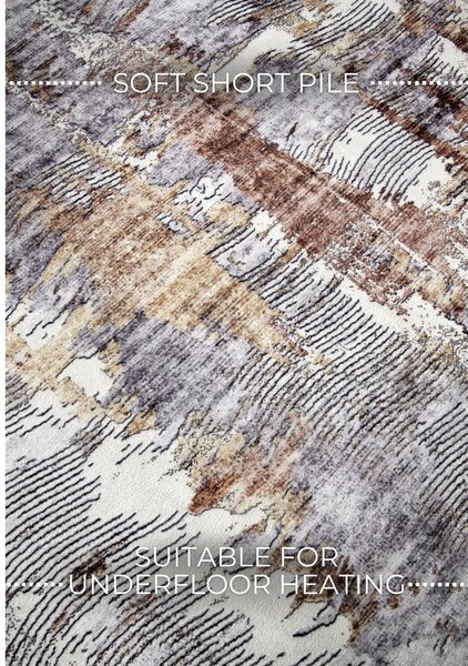 Сив килим 80x150 cm Malard Copper Gold – Elle Decoration
