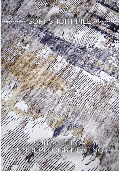 Светлосив килим 80x150 cm Malard Anthracite Gold – Elle Decoration