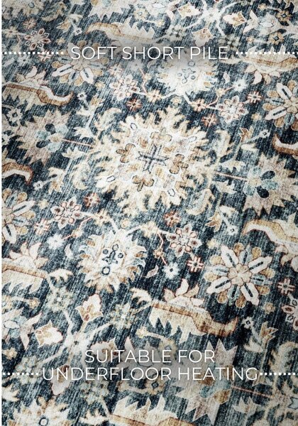 Син килим 120x160 cm Saveh Blue Cream – Elle Decoration