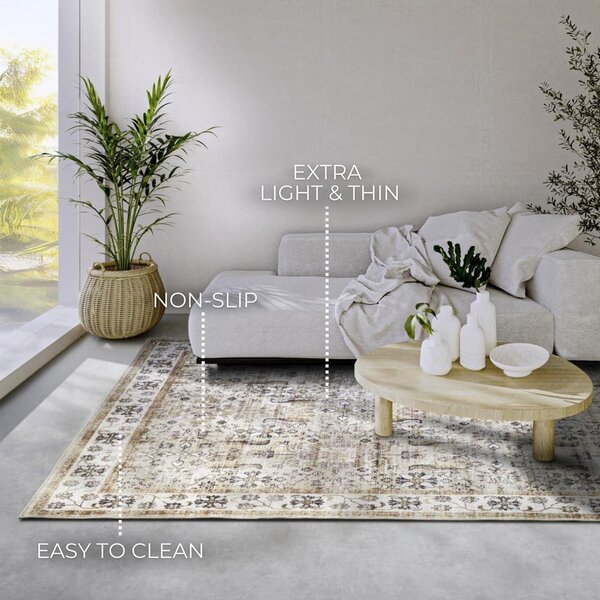 Бежов килим 80x150 cm Saveh Cream Gold – Elle Decoration