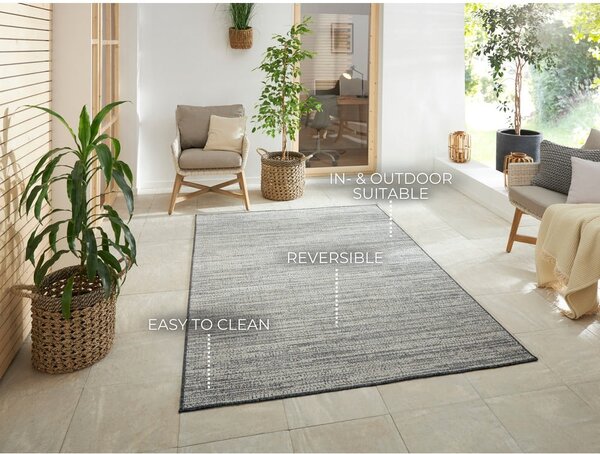 Сив външен килим 170x120 cm Gemini - Elle Decoration