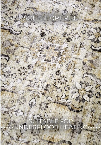 Бежов килим 80x150 cm Saveh Cream Gold – Elle Decoration