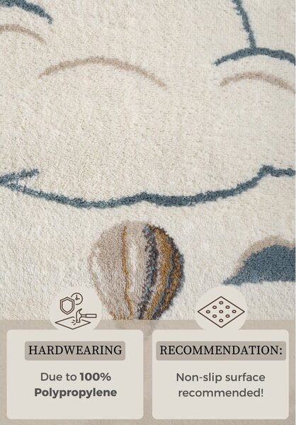 Кремав детски килим 120x170 cm Hot Air Balloon – Hanse Home