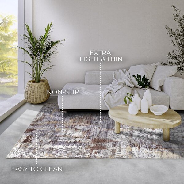 Сив килим 80x150 cm Malard Copper Gold – Elle Decoration