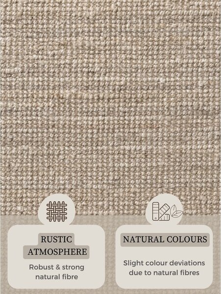 Кремав кръгъл килим от юта ø 160 cm Bouclé Jaipur – Hanse Home