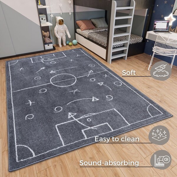 Тъмносив детски килим 120x170 cm Gameplan - Hanse Home