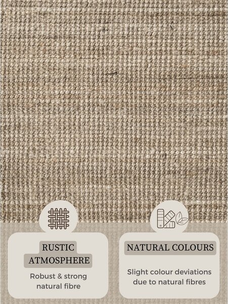 Кръгъл килим от юта в кафяво-сив цвят ø 160 cm Bouclé Jaipur – Hanse Home