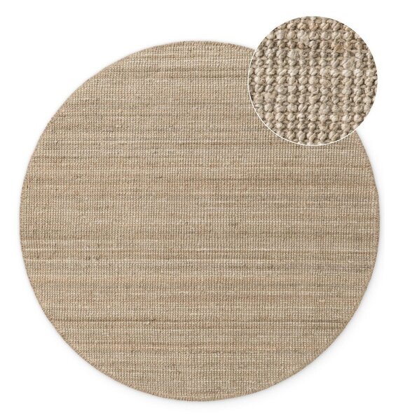 Кръгъл килим от юта в кафяво-сив цвят ø 160 cm Bouclé Jaipur – Hanse Home