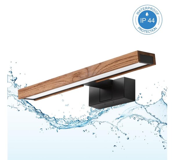 Brilagi-LED Осветление за огледало за баня WOODY MIRROR 3 в 1 LED/8W/230V 40 cm IP44 черно/дъб
