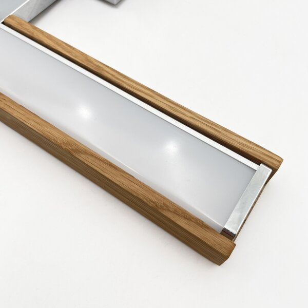Brilagi-LED Осветление за огледало за баня WOODY MIRROR 3в1 LED/8W/230V 40 cm IP44 хром/дъб