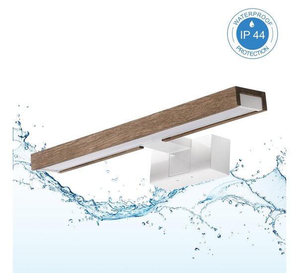 Brilagi-LED Огледално осветление за баня WOODY MIRROR 3в1 LED/8W/230V 40 cm IP44 бяло/дъб