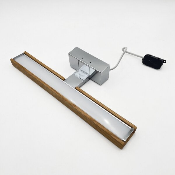 Brilagi-LED Осветление за огледало за баня WOODY MIRROR 3в1 LED/8W/230V 40 cm IP44 хром/дъб