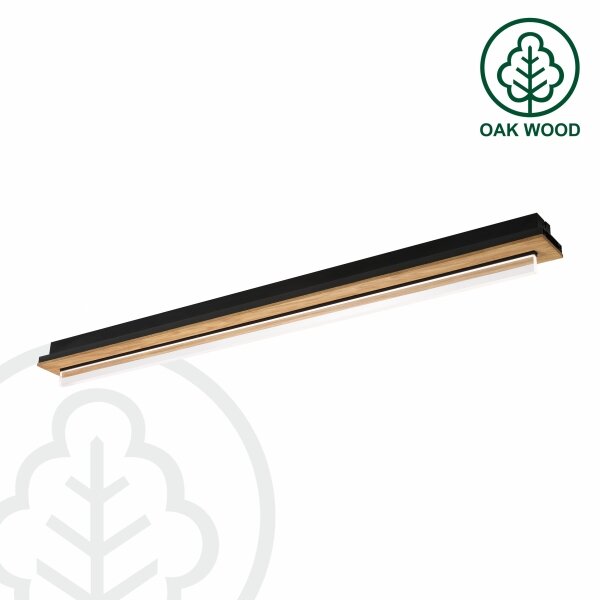 Brilagi - LED таванно осветително тяло WOODY FLAT LED/25W/230V дъб/черно