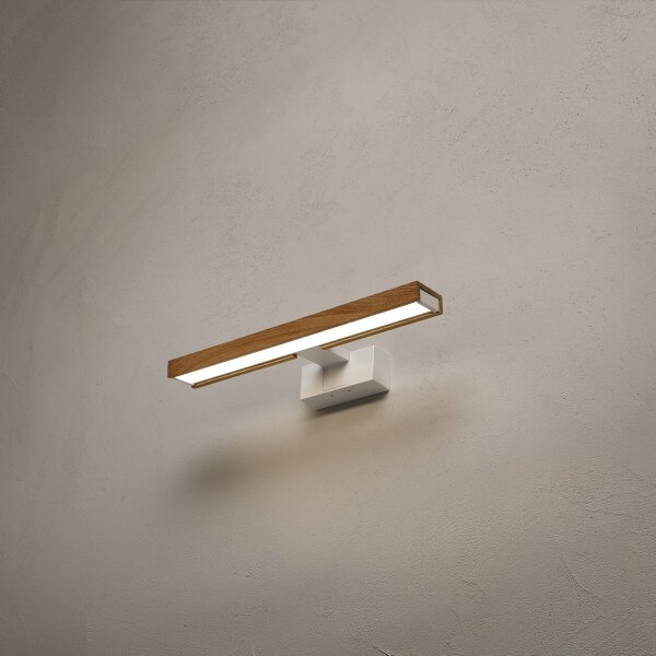 Brilagi - LED осветление за огледало 3 в 1 WOODY MIRROR LED/8W/230V IP44 бял/дъб