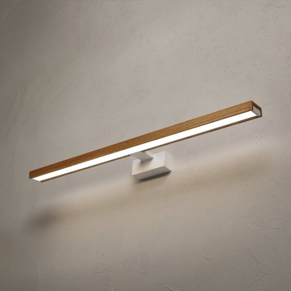 Brilagi - LED осветление 3 в 1 за огледало WOODY MIRROR LED/15W/230V IP44 бяло/дъб