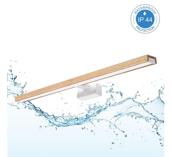 Brilagi - LED осветление 3 в 1 за огледало WOODY MIRROR LED/15W/230V IP44 бяло/дъб