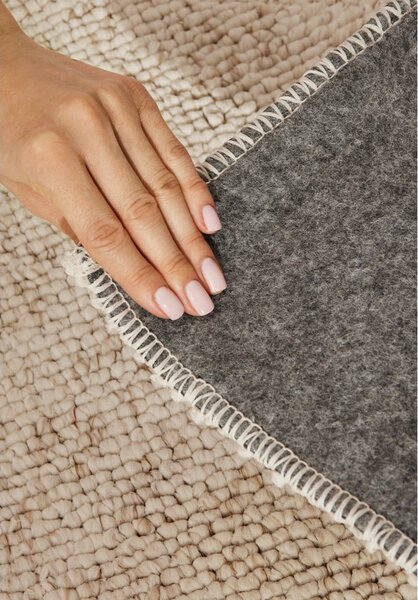 Кремав килим подходящ за пране 120x170 cm Rocco Cream – Elle Decoration