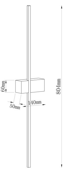 LED стенен аплик AISHA LED/12W/230V 4000K 80 cm златист