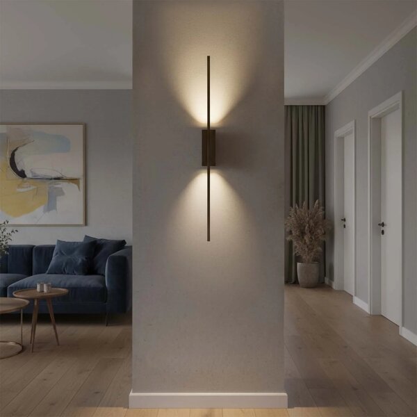 LED стенен аплик AISHA LED/12W/230V 4000K 80 cm черен