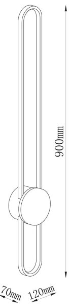 LED стенен аплик FLORENTYNA LED/24W/230V 4000K черен/бял