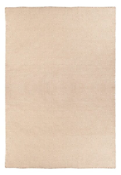 Кремав двустранен килим за открито, изработен от рециклирана пластмаса, 90 x 150 cm Solitaire - Green Decore
