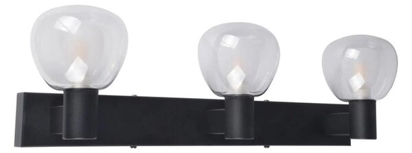 Стенно осветително тяло за баня POLA 3xG9/5W/230V IP44 черно/прозрачно