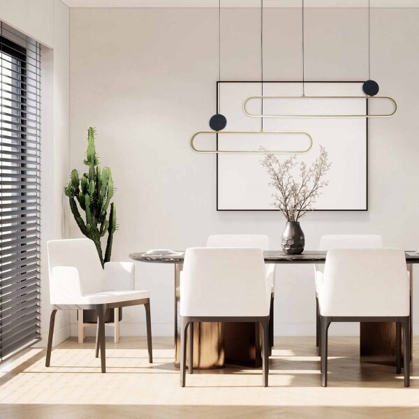 LED полилей на кабел FLORENTYNA LED/48W/230V 4000K златист/черен