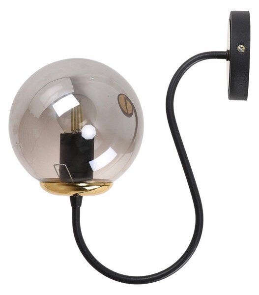Черна и сива стенна лампа ø 15 cm Oslo – Squid Lighting