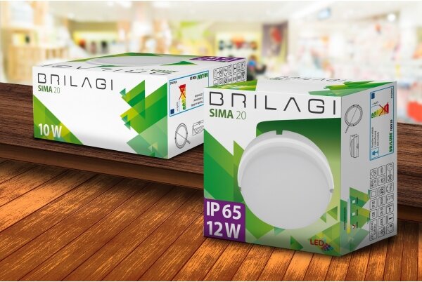 Brilagi - LED Индустриално осветление за таван SIMA LED/12W/230V IP65 бяла