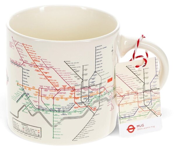 Бежова керамична чаша 350 ml Heritage Tube Map – Rex London