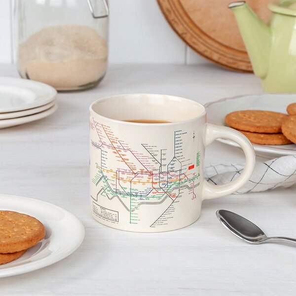 Бежова керамична чаша 350 ml Heritage Tube Map – Rex London